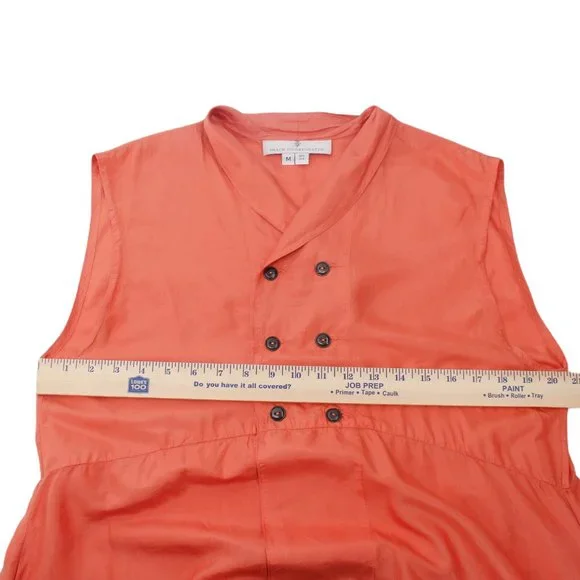 J Morgan Puett Shack Incorporated 100% Silk Empire Dress Vest Duster Long Size M - Picture 10 of 16
